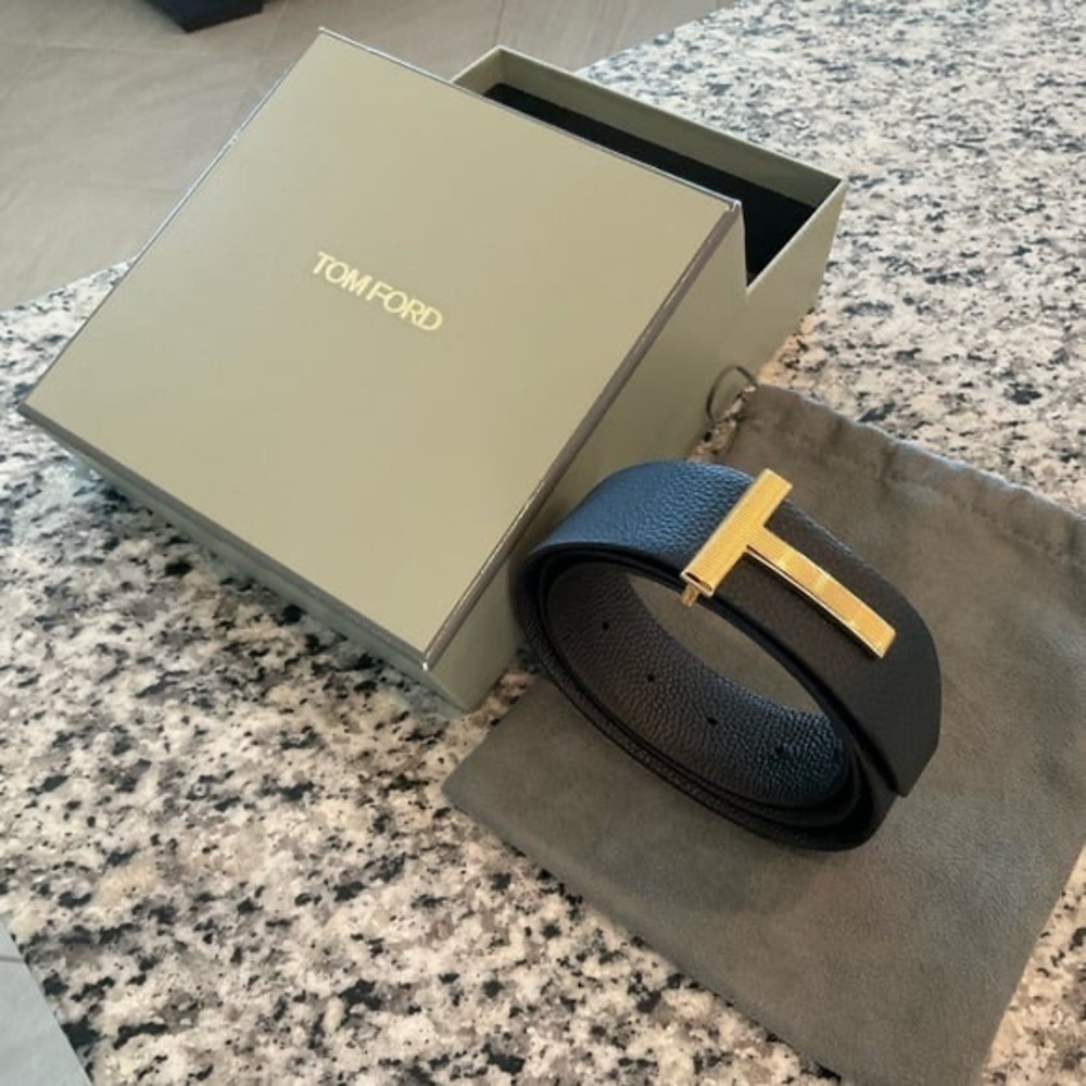 Tom Ford TF Logo Buckle Belt - Picture 2 of 6